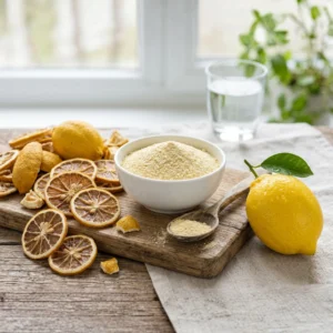 Solar dehydrated tangy yellow dried lemon slices for wholesale