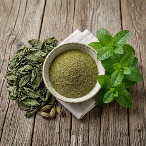 Solar dehydrated green mint pudhina leaves for wholesale