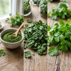 Solar dehydrated green coriander dhaniya leaves for wholesale