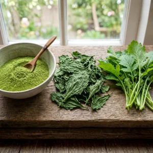 Solar dehydrated green sarson mustard leaves for wholesale