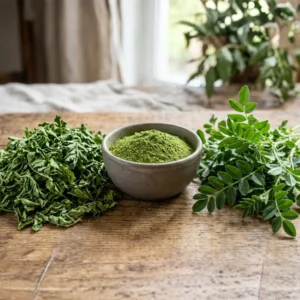 Solar dehydrated green chana chickpea leaves for wholesale